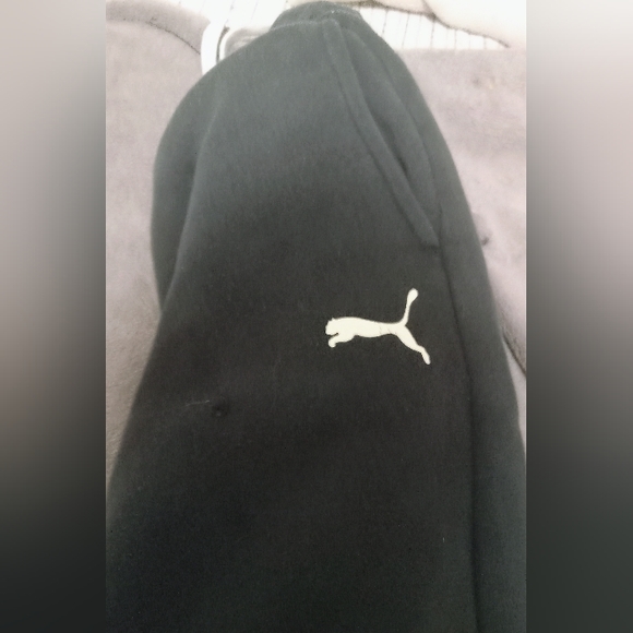 Puma Boy's Sweatpants XXL Black White Logo - Picture 6 of 9